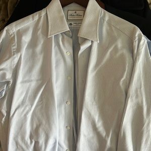 Pattern blue dress shirt